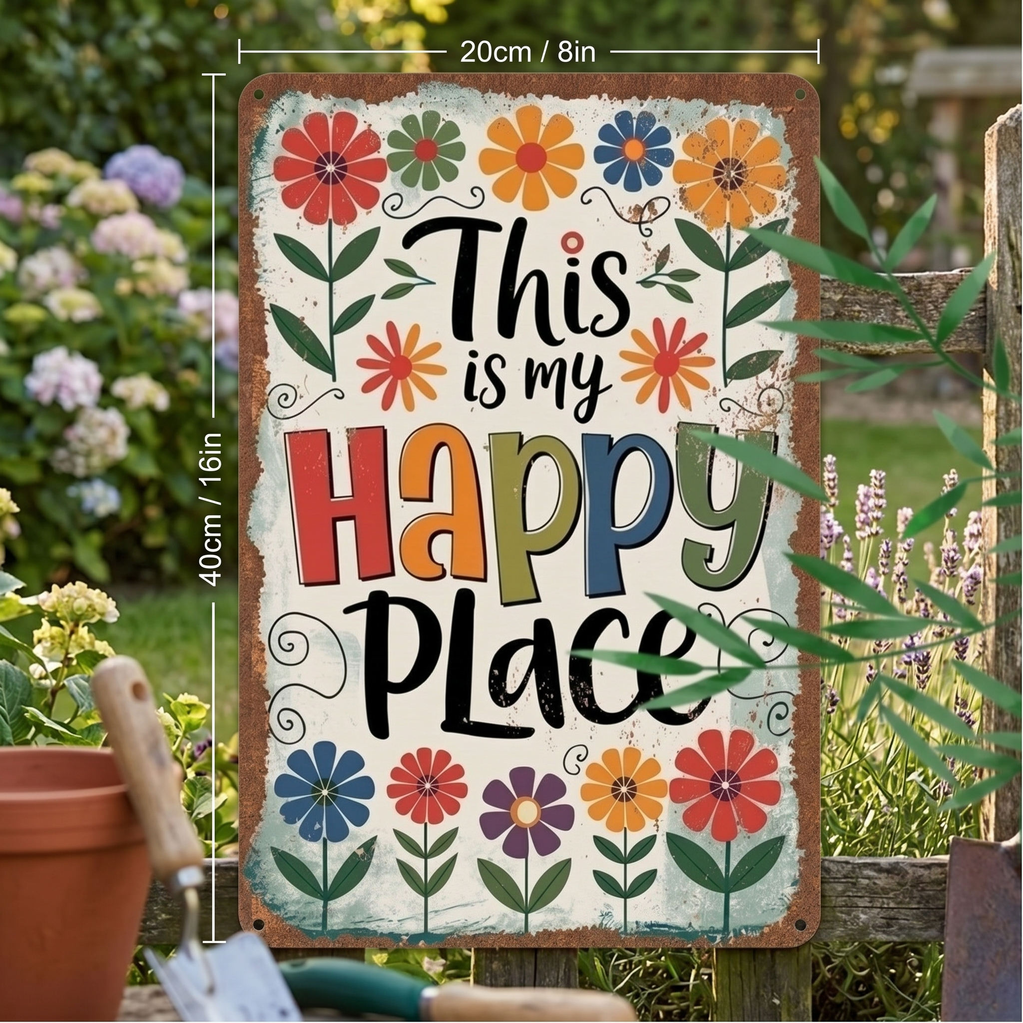 "This Is My Happy Place" Colorful Home Decor
