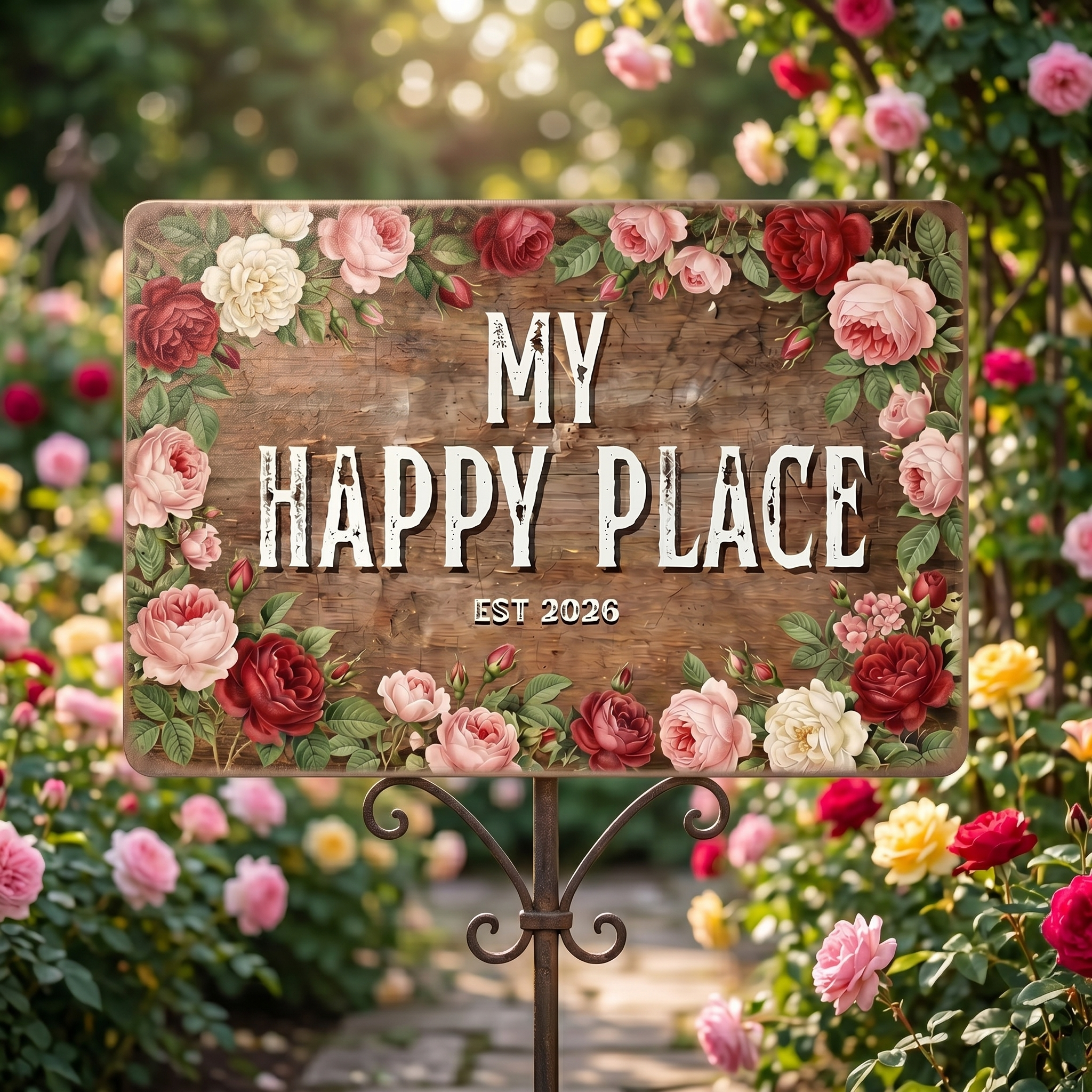 My happy place was established in 2026--Rose flower
