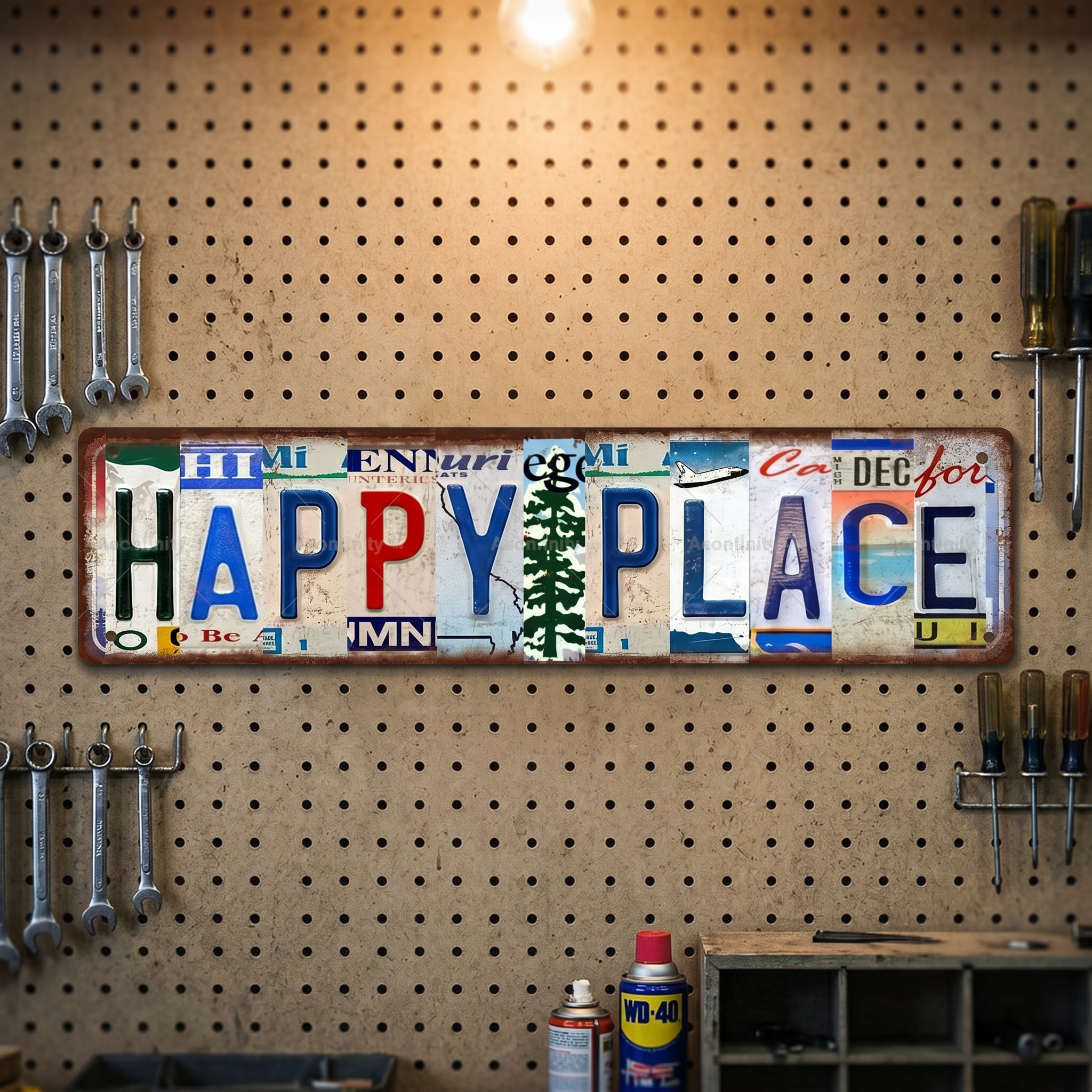 "This Is My Happy Place" Street Sign Bar Cafe Garage Decor