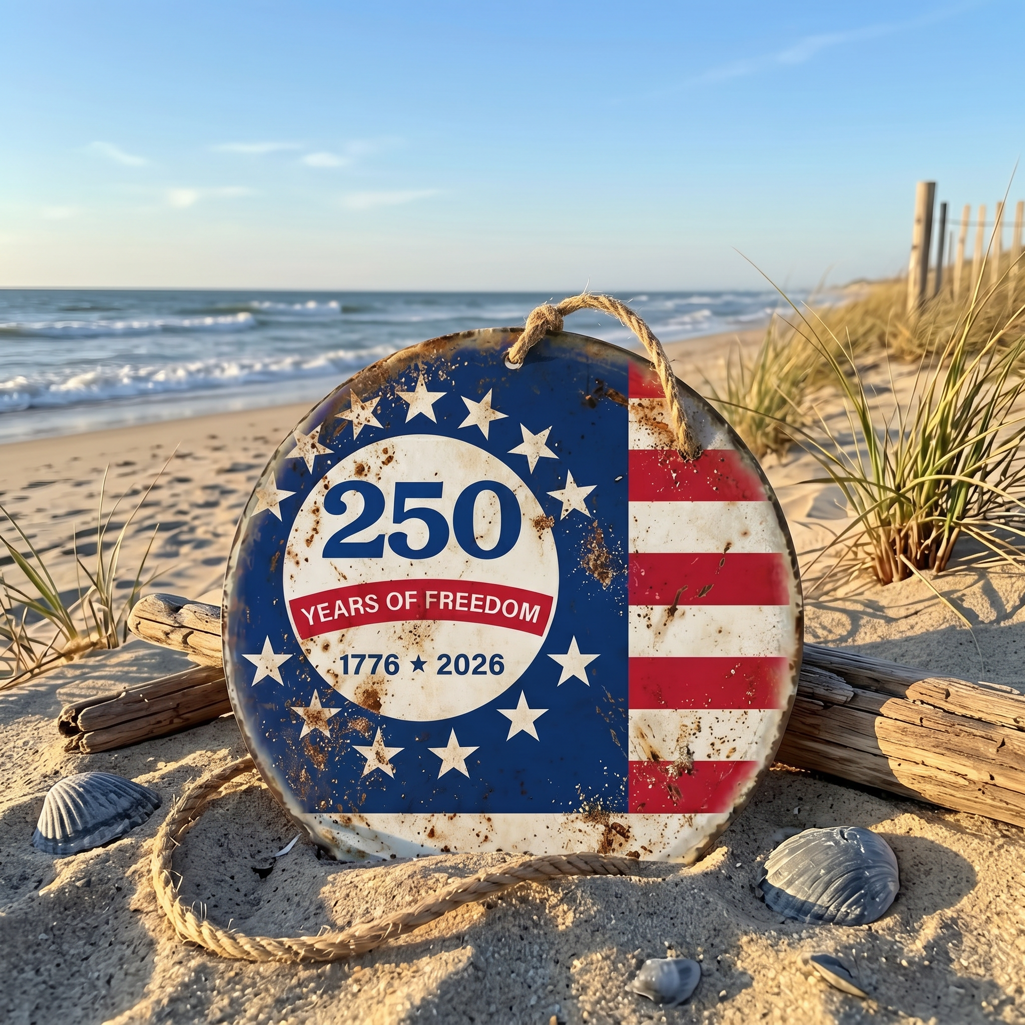 Patriotic 250th Anniversary 1776 2026 United States of Door Sign-“Years of Freedom” Door Sign