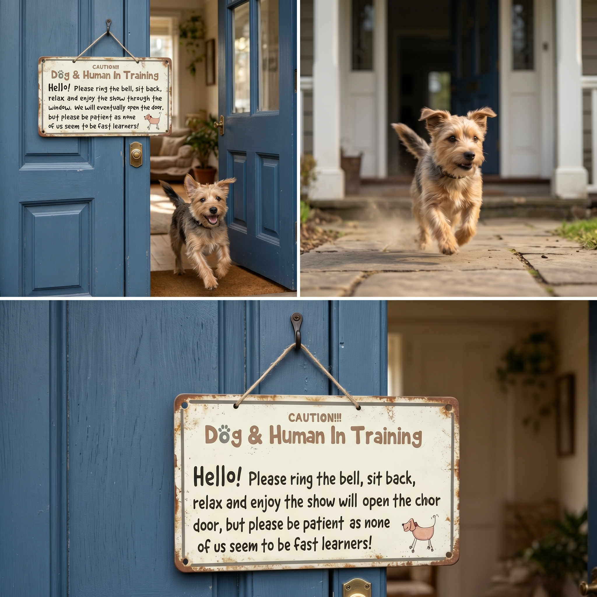 Door Sign For Dog (and Human) In Training.