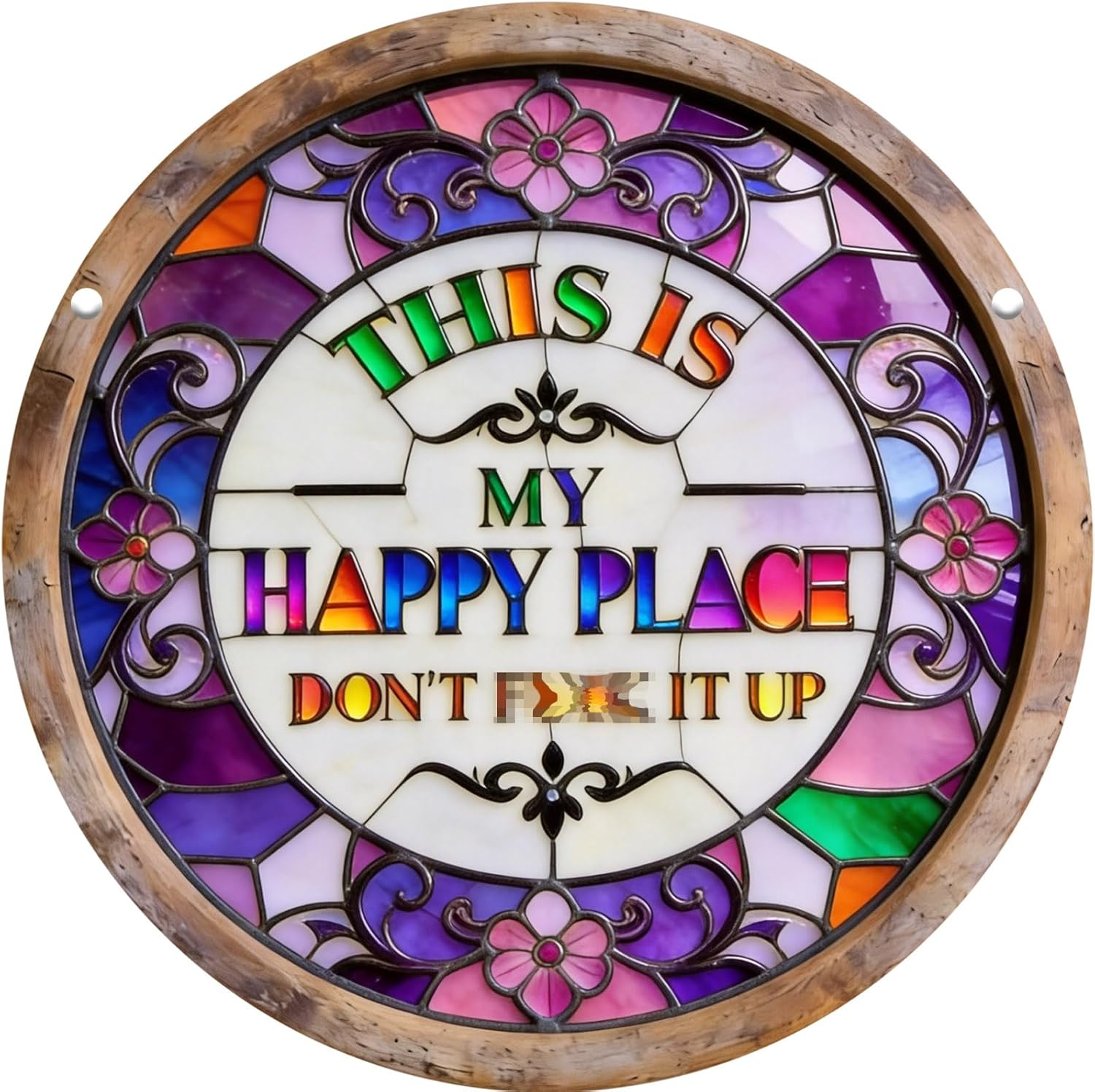"This Is My Happy Place "Stained Glass