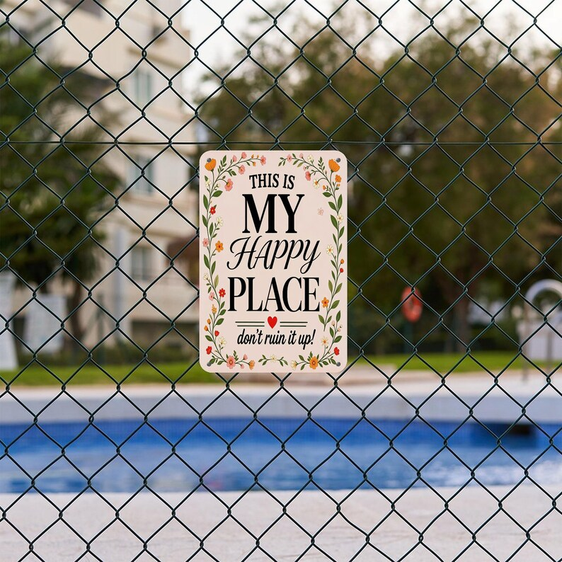 🌻🧡 This Is My Happy Place Sign | Wall Decor | Funny & Sassy Quote Plaque 😂💬 | Weatherproof Gift For Plant Lovers 🌿🎁💚