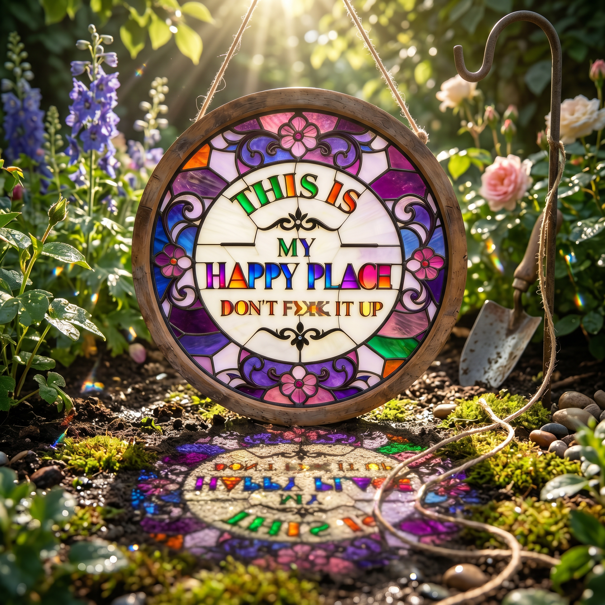 "This Is My Happy Place "Stained Glass