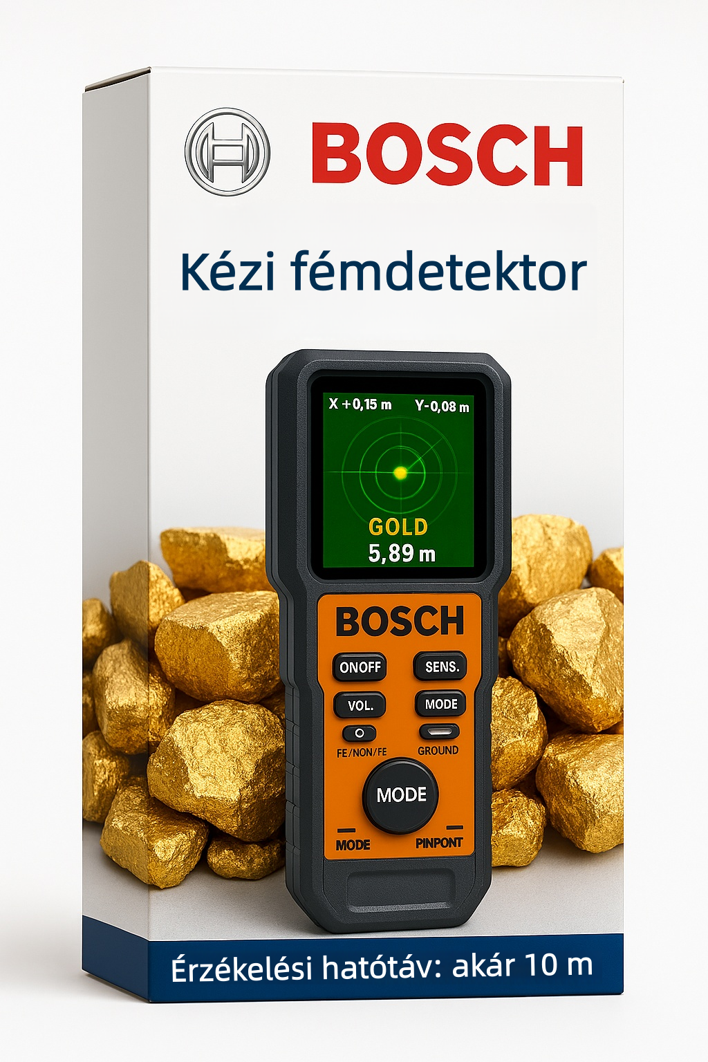 Nagy pontosságú fémdetektor BOSCH