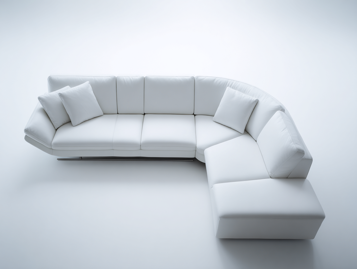 Ecksofa Stoffpolsterung 280x210x85 cm-weiß-Wohnzimmer Sitzmöbel moderner Stil