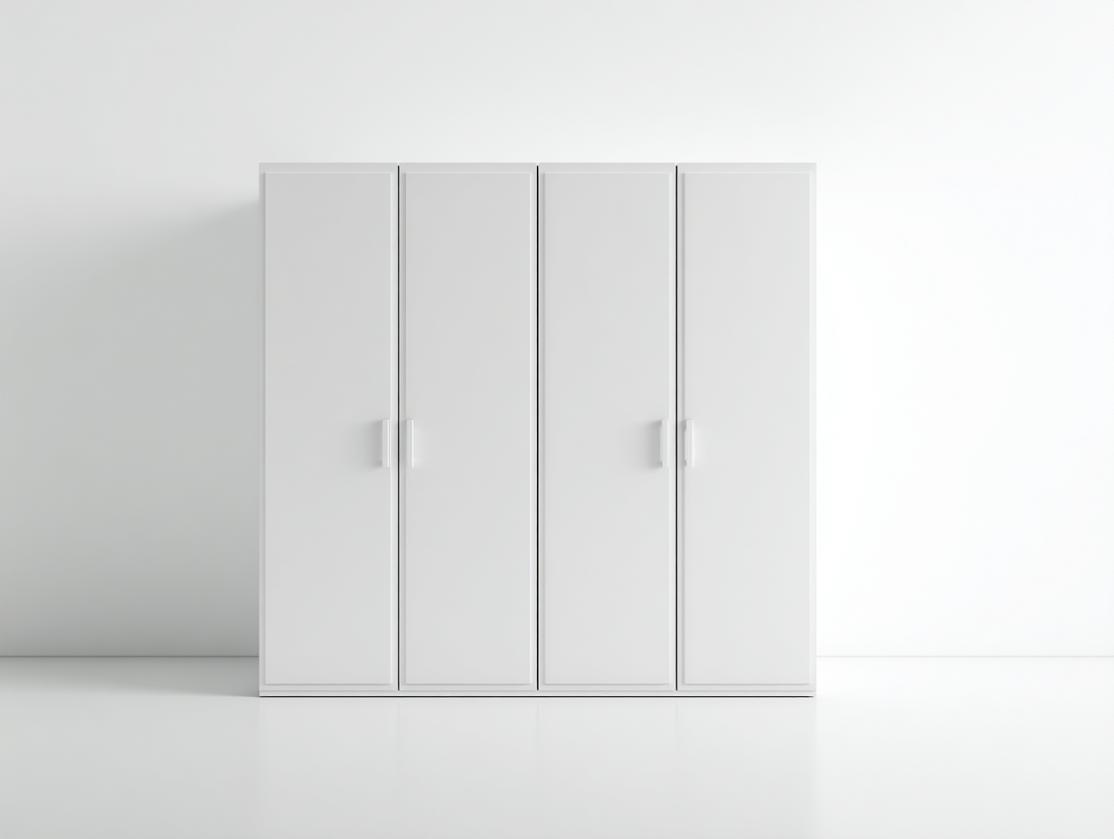 Kleiderschrank Holz 160x60x200 cm-weiß-Schlafzimmer Aufbewahrung moderner Stil