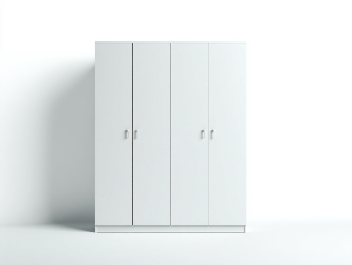 Kleiderschrank Holz 180x60x200 cm-weiß-Schlafzimmer Aufbewahrung moderner Stil