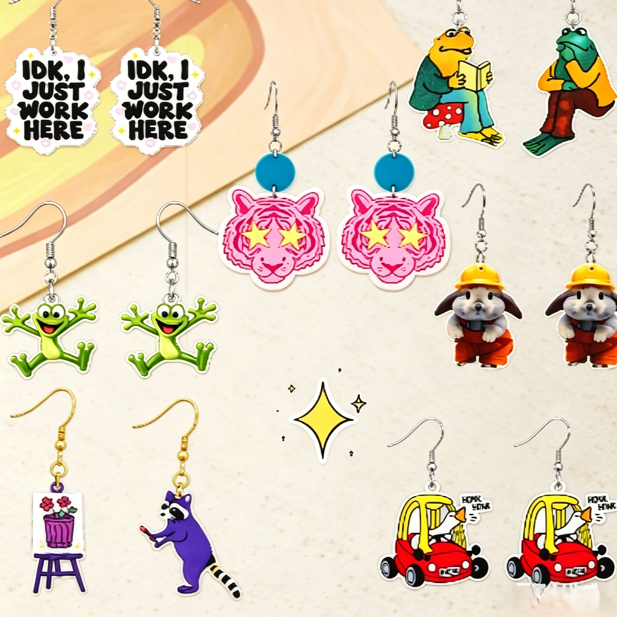 🔥HOT SALE 70% OFF 😂 The Weekly Mood Animal Earrings