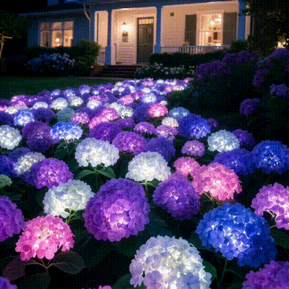 Solar Hydrangea Garden Lights