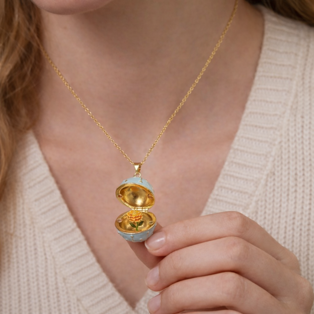 50% OFF 🔥 Twelve Blooms™ Birth Flower Enamel Locket Necklace 🌸