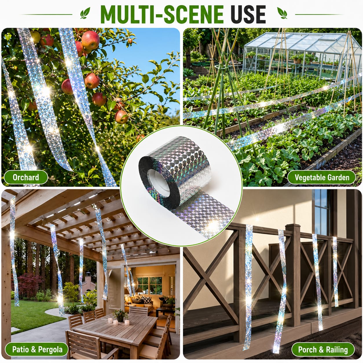 60% OFF🔥🐦‍⬛2026 Upgraded Long-Lasting Holographic Bird Deterrent Tape | 4-6 Months Effectiveness