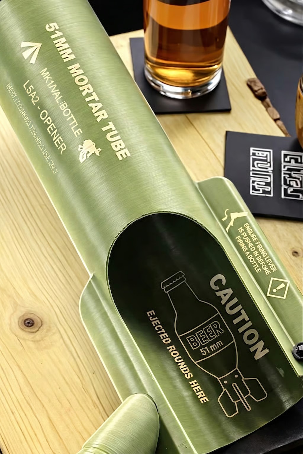 🚀 51mm Beer Bottle Mortar Bottle Opener 🍻🔥Novelty Cap-Launching Desk & Bar Accessory 🎉Buy 2 Get Free Shipping