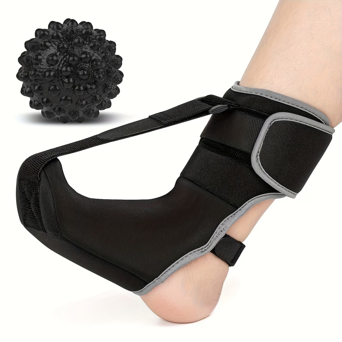 Foot Support Brace Sock , Adjustable Foot Stretch Support with Built-In Plate, Comfortable Ankle Support Sleeve for Men and Women, Day and Night Use