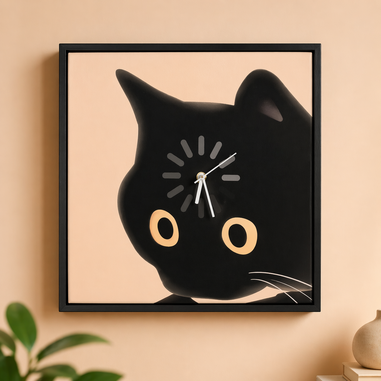Loading Cat Wall Clock