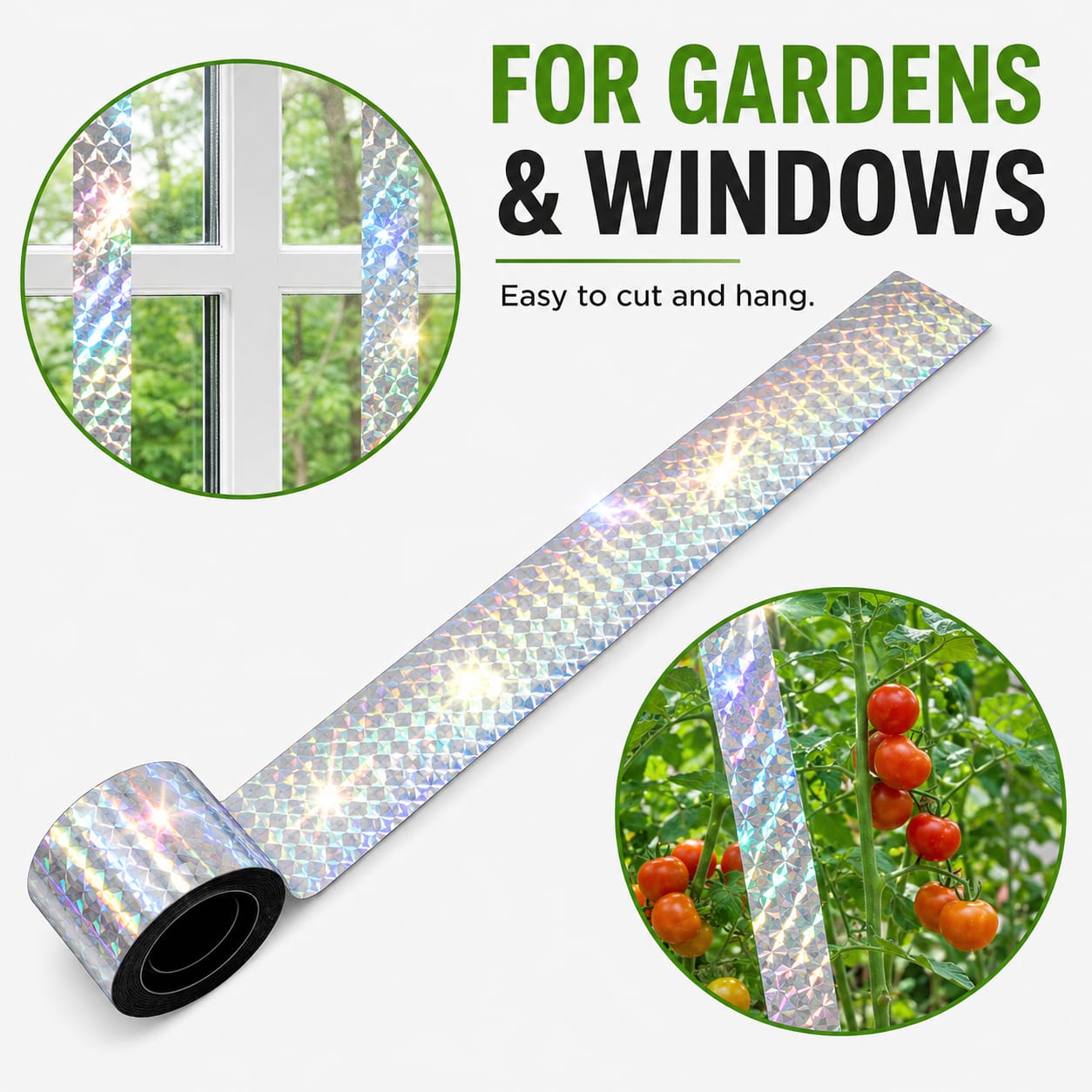 60% OFF🔥🐦‍⬛2026 Upgraded Long-Lasting Holographic Bird Deterrent Tape | 4-6 Months Effectiveness