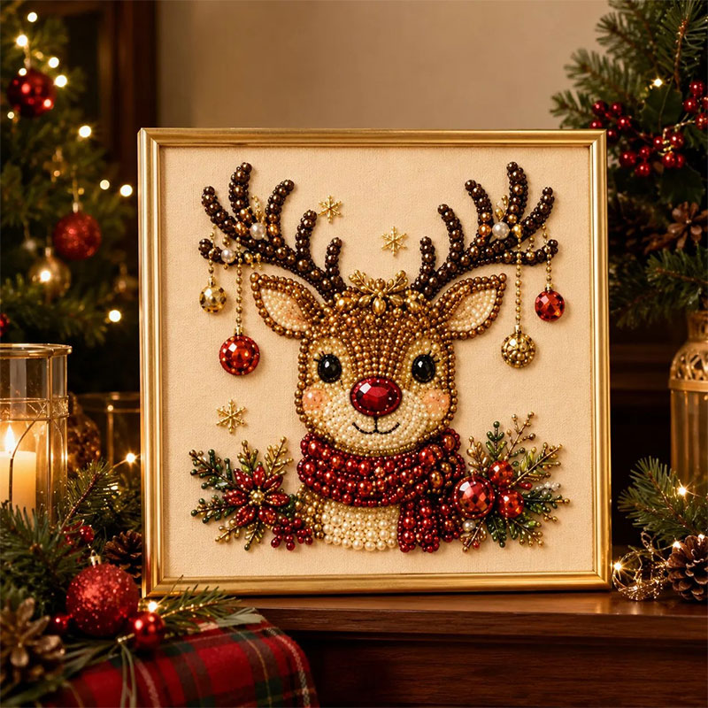 🎨65% OFF Today💎DIY Christmas Pearl Diamond Painting Art Kit