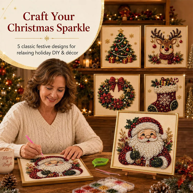 🎨65% OFF Today💎DIY Christmas Pearl Diamond Painting Art Kit