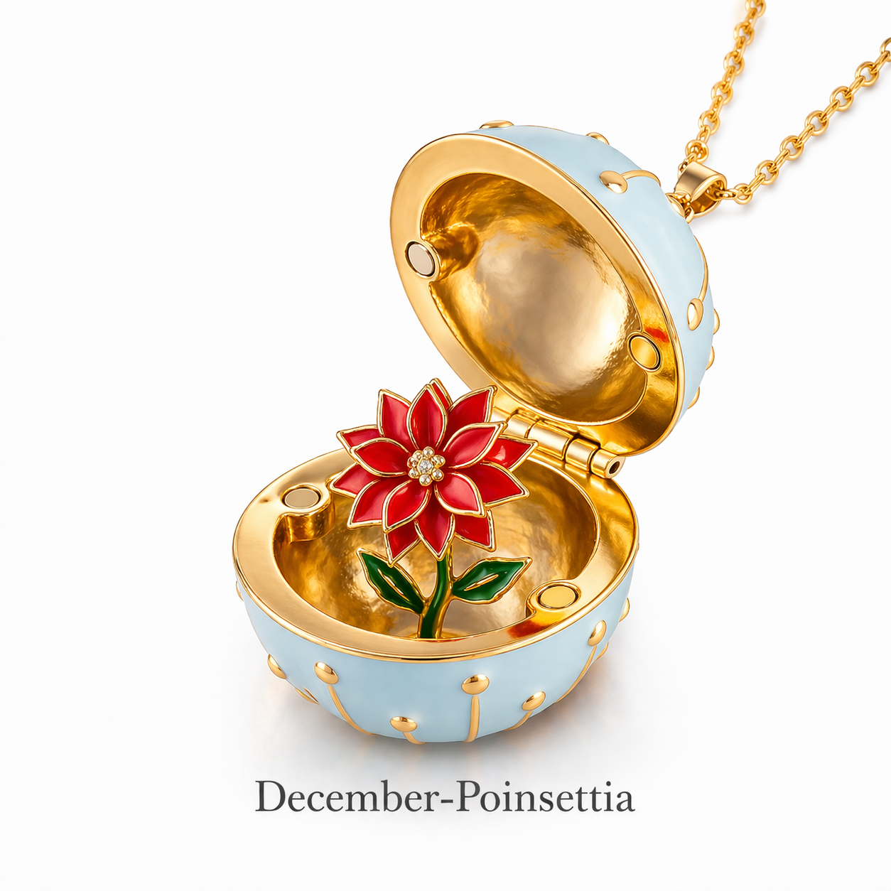 50% OFF 🔥 Twelve Blooms™ Birth Flower Enamel Locket Necklace 🌸