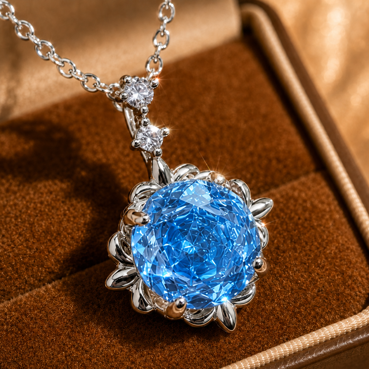 🔥LAST DAY 60% OFF 💗Bloom Again Necklace – Vibrant Octagonal Rose High-Carbon Gemstone Pendant