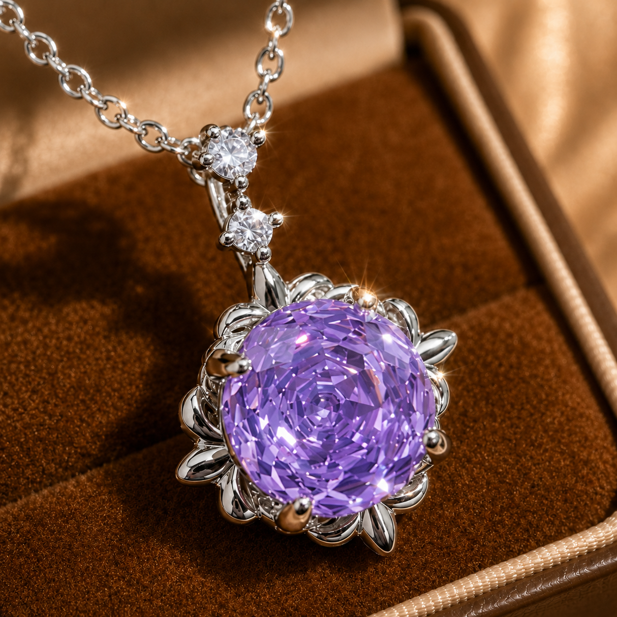 🔥LAST DAY 60% OFF 💗Bloom Again Necklace – Vibrant Octagonal Rose High-Carbon Gemstone Pendant