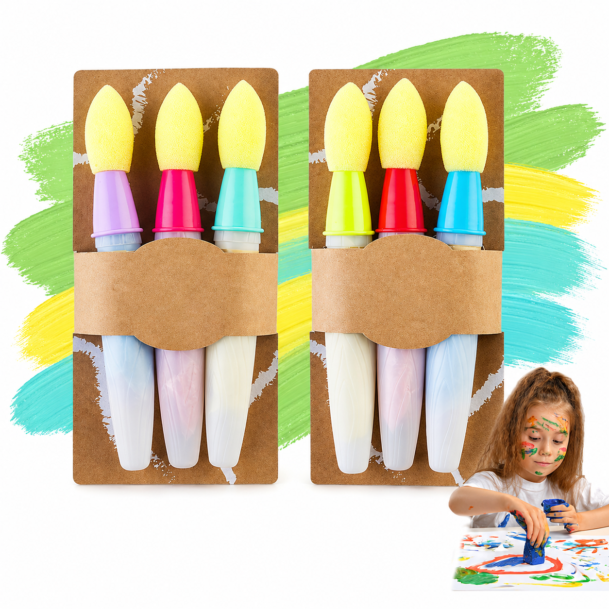 Spark Kids’ Creativity – 51% OFF ✨ Sidewalk Chalk Paint Brush Set – Just Add Water Outdoor Art Set