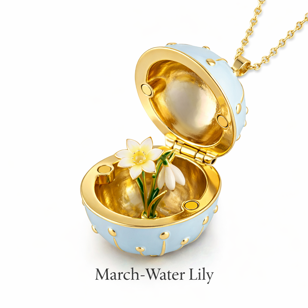 50% OFF 🔥 Twelve Blooms™ Birth Flower Enamel Locket Necklace 🌸