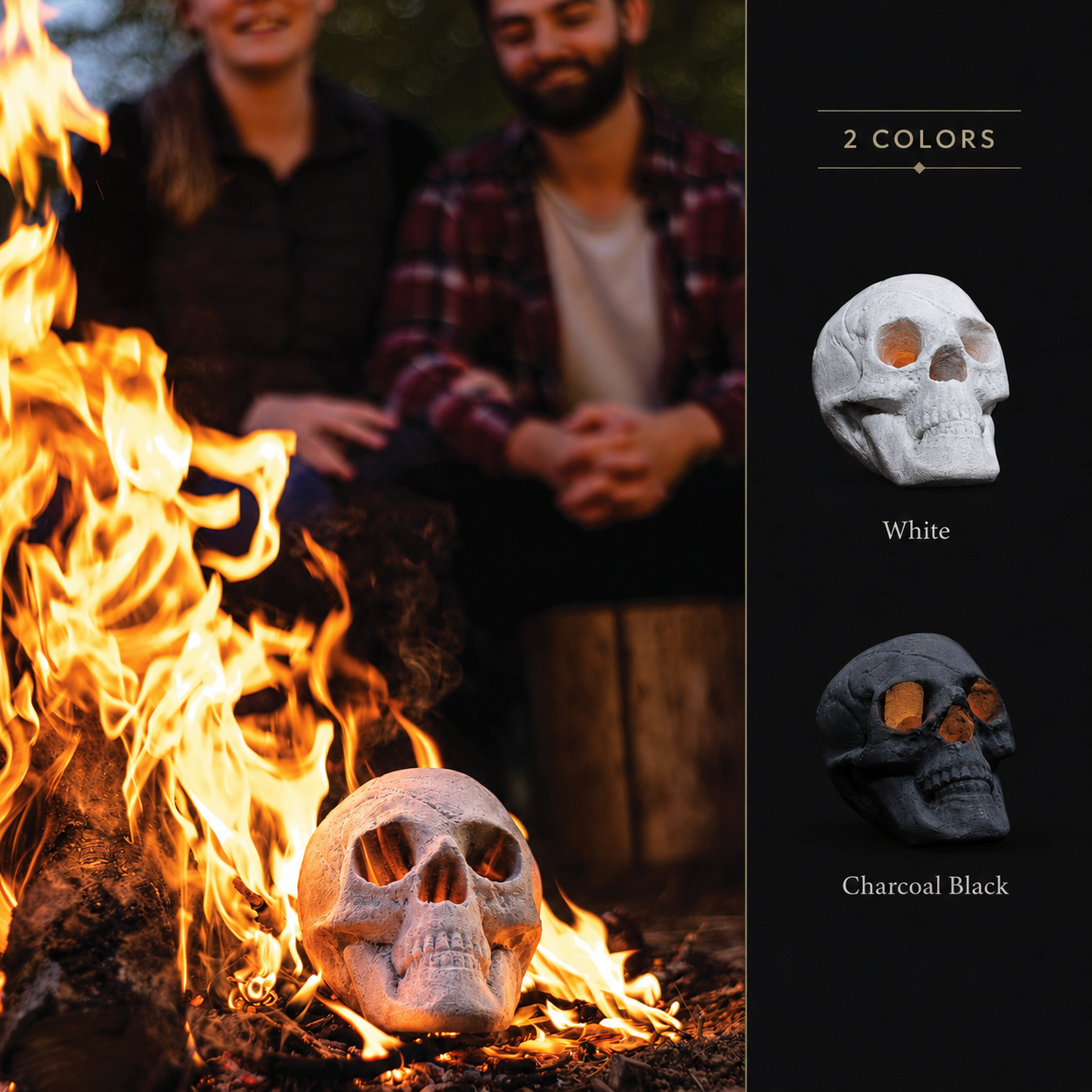 💀 Halloween Early Bird 65% OFF | Burning Skull Fire Pit Decor 🔥