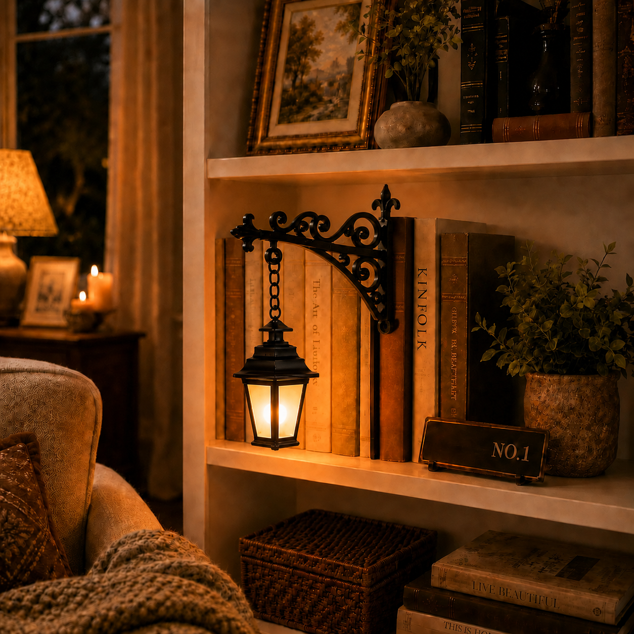 🕯️ Halloween Early Access 65% OFF – Vintage Gothic Bookend Lamp | Warm LED Shelf Light 📚👻