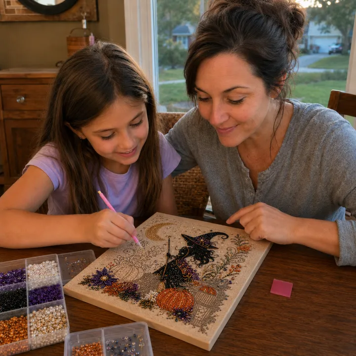 ✨Massive 65% OFF👻 Halloween Pearl Art DIY Kit – Turn Tiny Pearls into Spooky-Cute Magic
