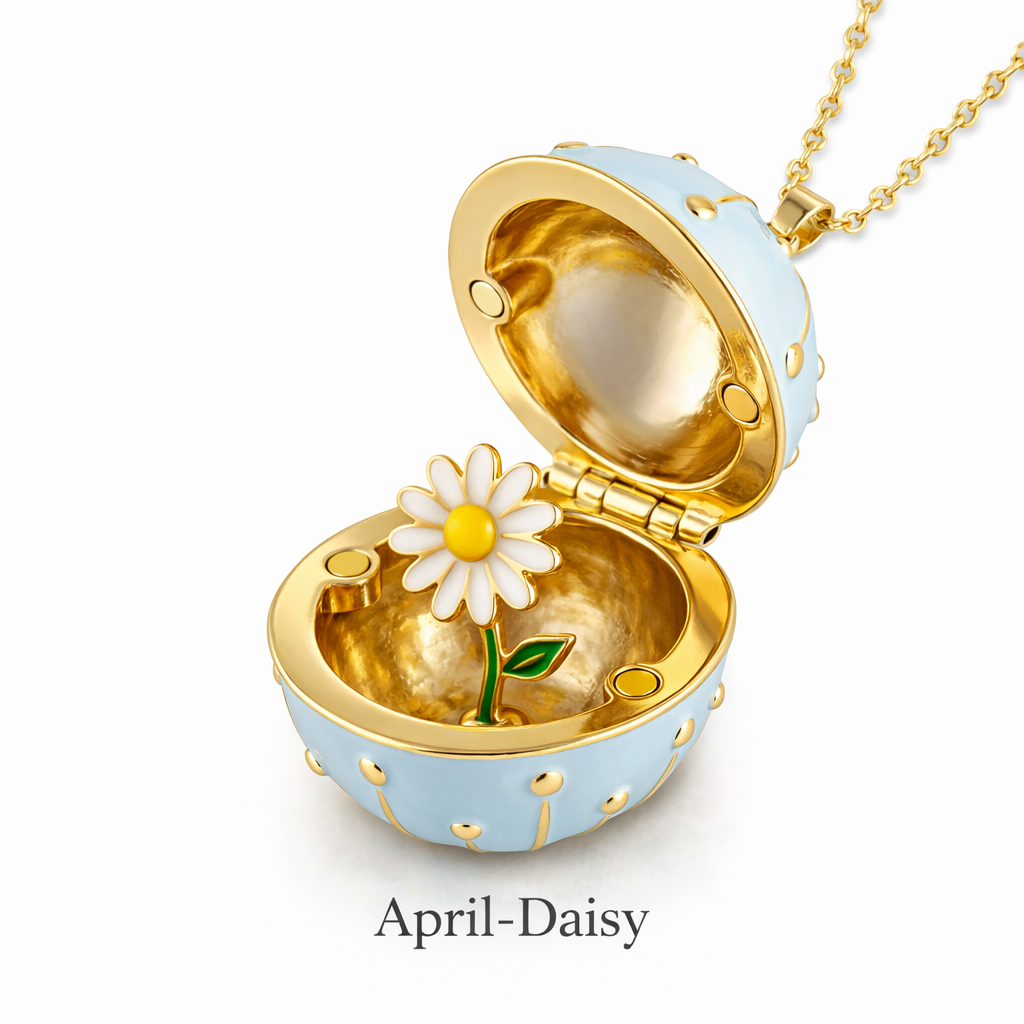 50% OFF 🔥 Twelve Blooms™ Birth Flower Enamel Locket Necklace 🌸