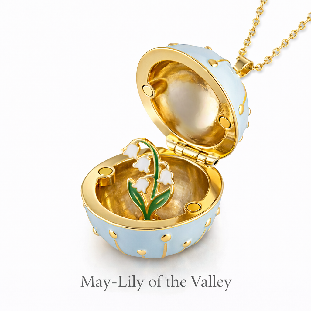 50% OFF 🔥 Twelve Blooms™ Birth Flower Enamel Locket Necklace 🌸