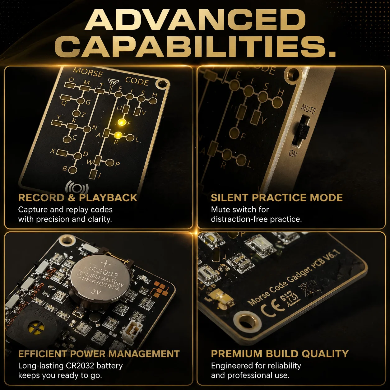 ⚡ 70% OFF Only Today - Pocket Morse Code Trainer Card with LED & Sound Feedback