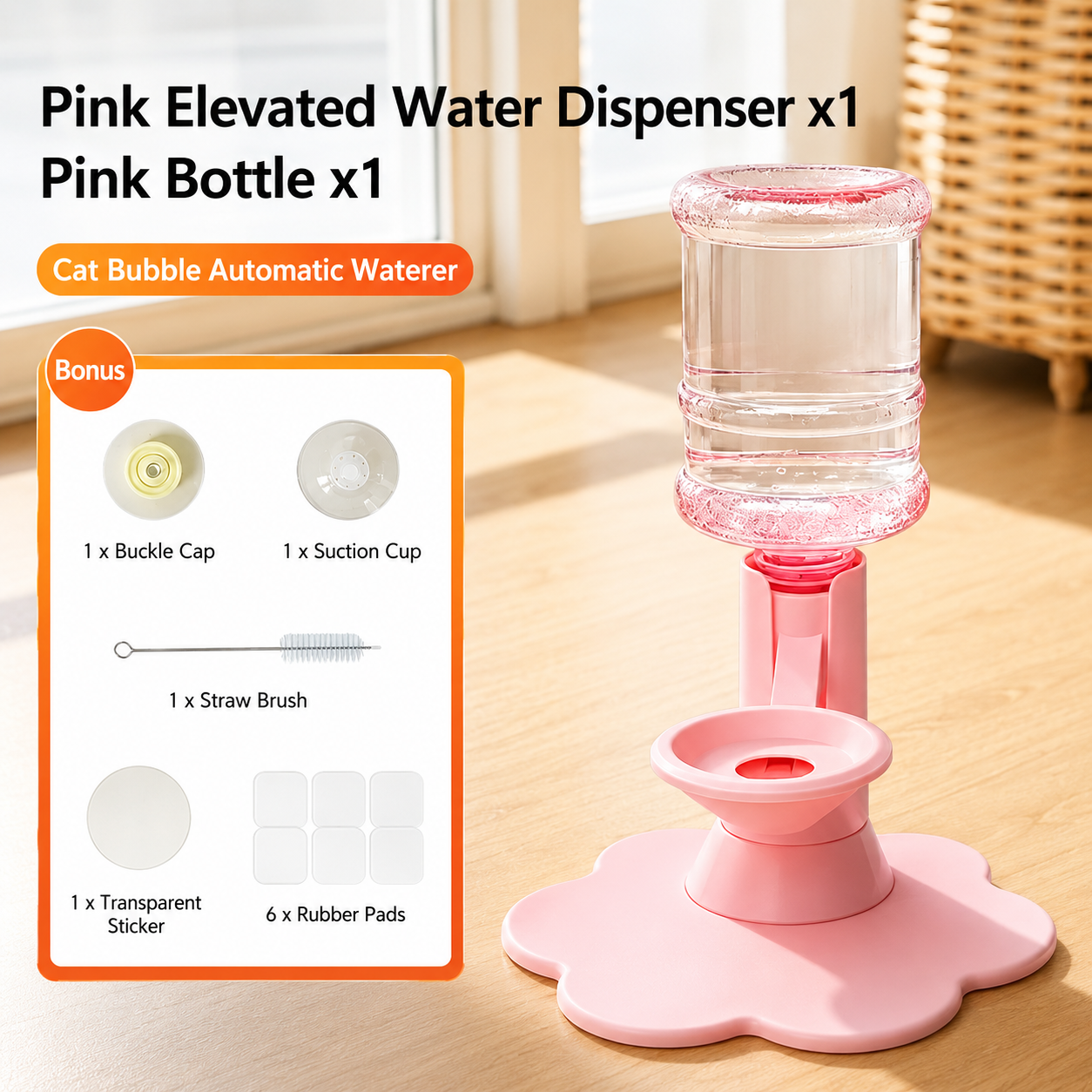 🐱 60% OFF Early Access | Spill-Proof Gravity Cat Water Dispenser Stand – Fresh Water Without The Mess 💧