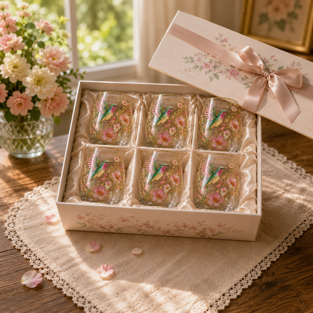 🌸 Limited Edition 2026 Humming bird Morning Bliss Glass Cup☕-Only 27 Left