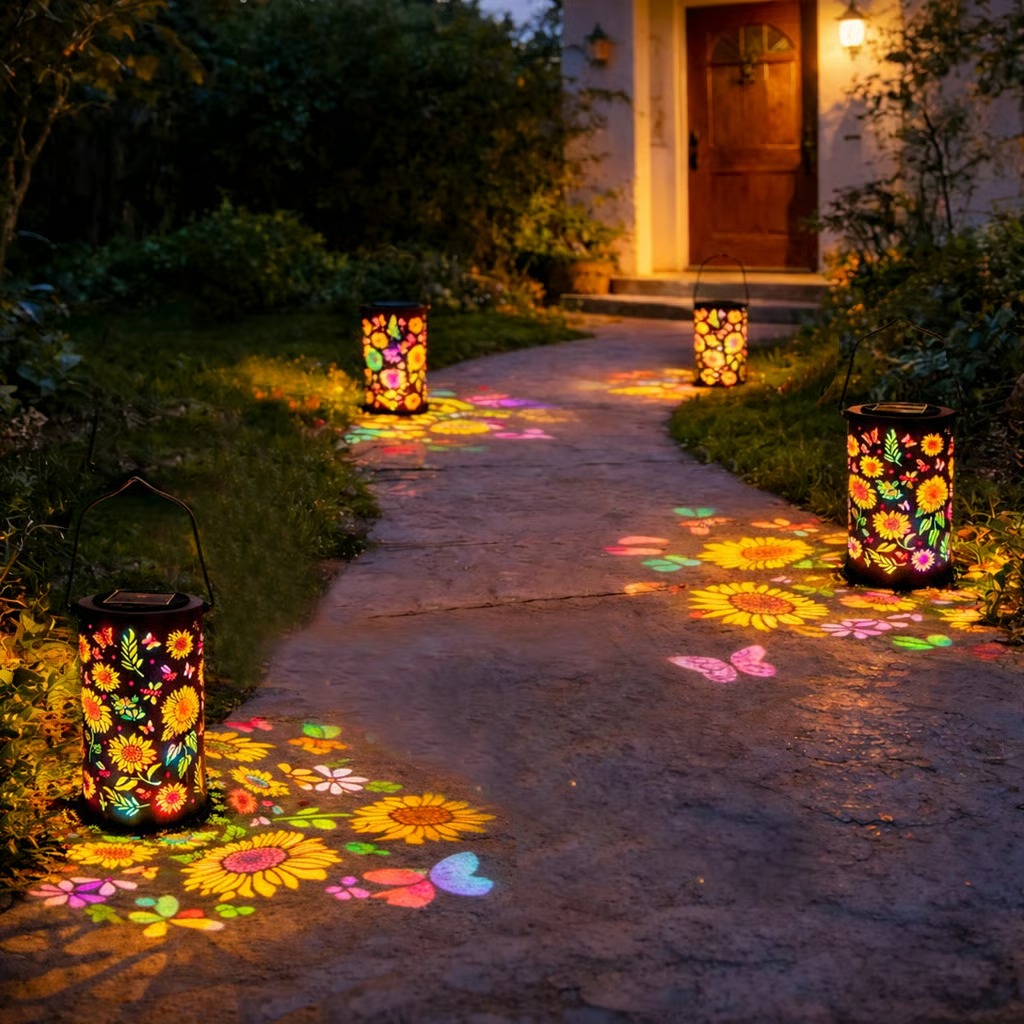 🔥HOT SALE 70% OFF-🌞Colorful Sunflower Glow Solar Garden Lantern