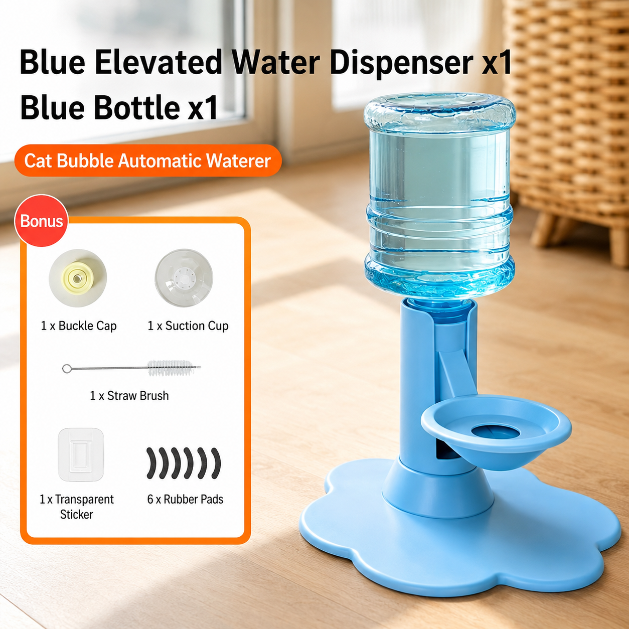 🐱 60% OFF Early Access | Spill-Proof Gravity Cat Water Dispenser Stand – Fresh Water Without The Mess 💧