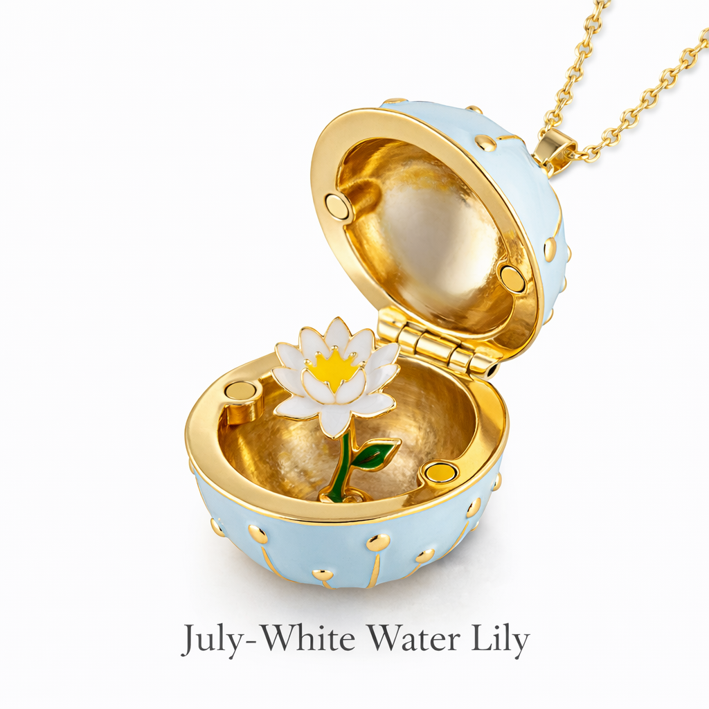 50% OFF 🔥 Twelve Blooms™ Birth Flower Enamel Locket Necklace 🌸