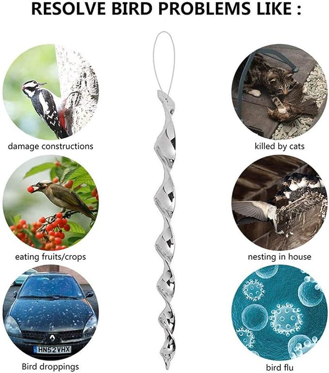 🔥LAST DAY 70% OFF-10 PCS Reflective Spiral Bird Repellent