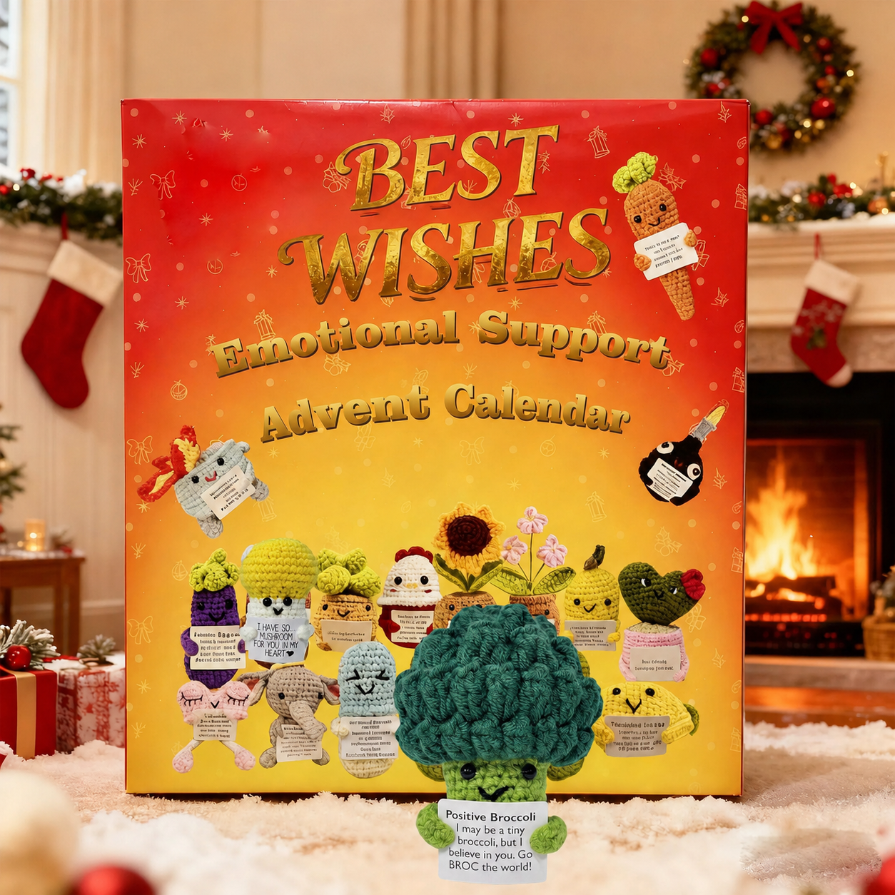 🎄 LAST DAY 50% OFF – 24-Day Heartwarming Crochet Advent Calendar | Daily Christmas Surprise Blind Box 🎁