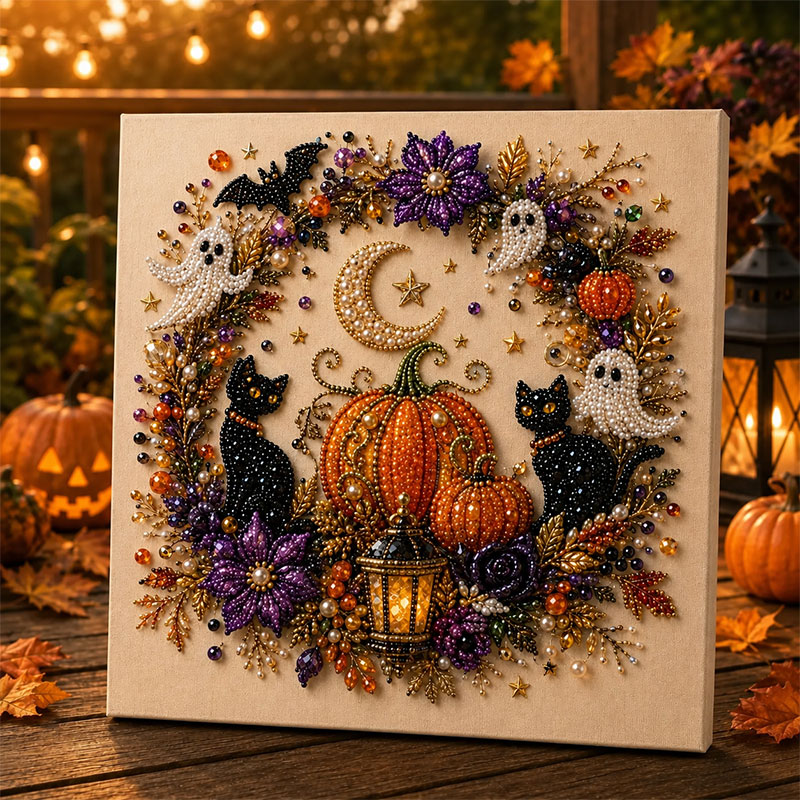 ✨Massive 65% OFF👻 Halloween Pearl Art DIY Kit – Turn Tiny Pearls into Spooky-Cute Magic