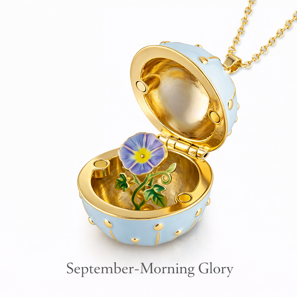 50% OFF 🔥 Twelve Blooms™ Birth Flower Enamel Locket Necklace 🌸