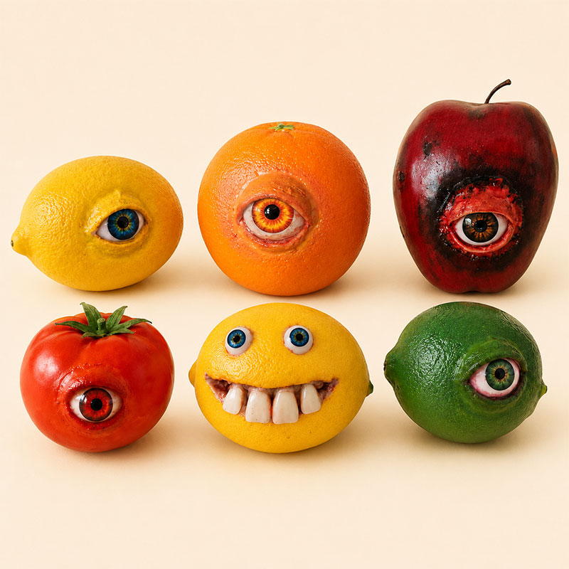 🍊 55% OFF | 👁️ Creepy Realistic Halloween Fruit Prop 🧛The Ultimate Creepy Decor