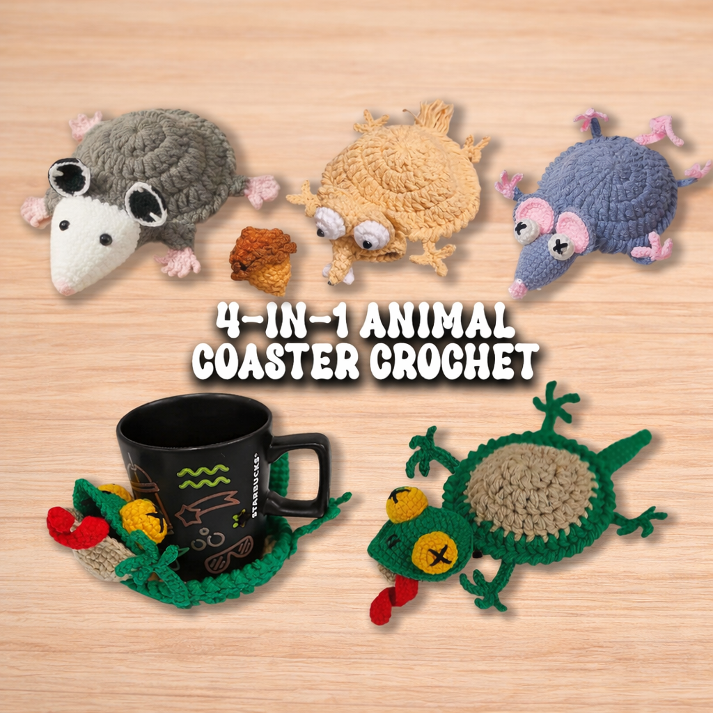 Pop-Up Animal Coaster -Stress-Relief Animal Cup Mat