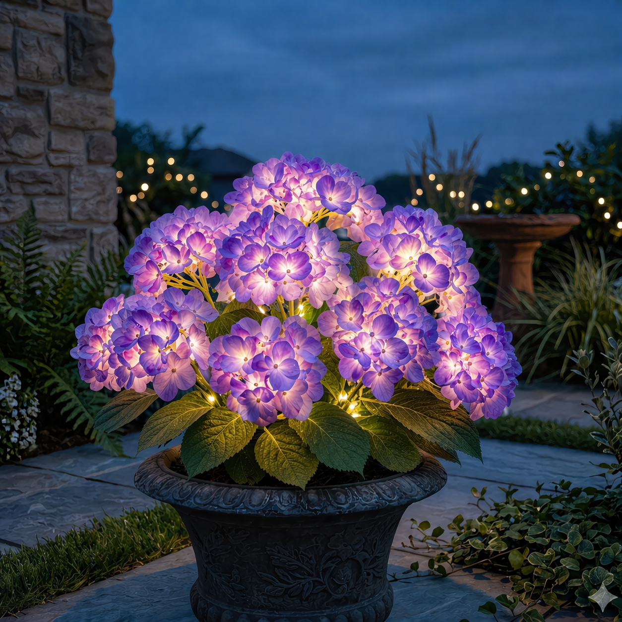 75% OFF 🔥 Solar Hydrangea Flower Lights for a Glowing Night Garden ✨