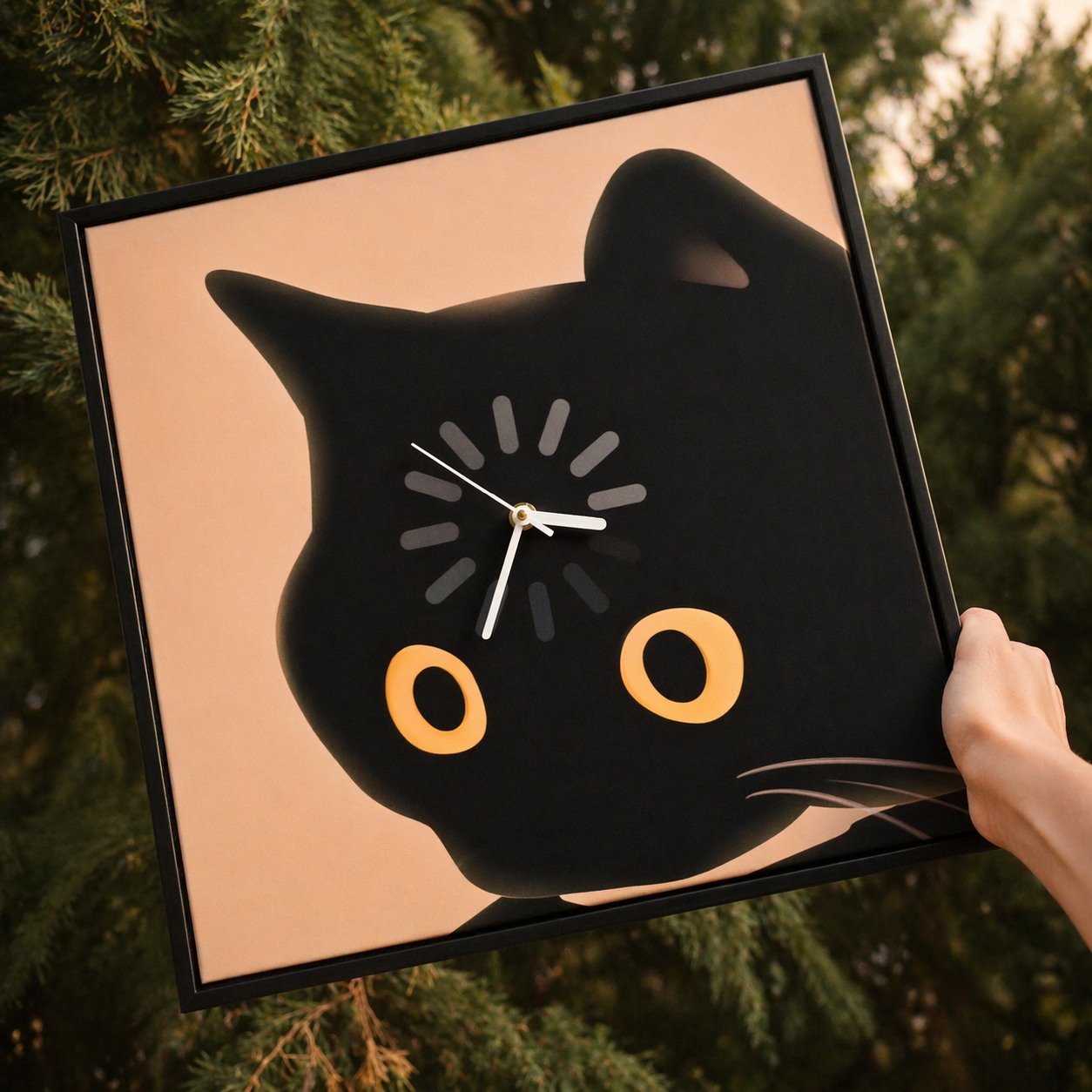Loading Cat Wall Clock