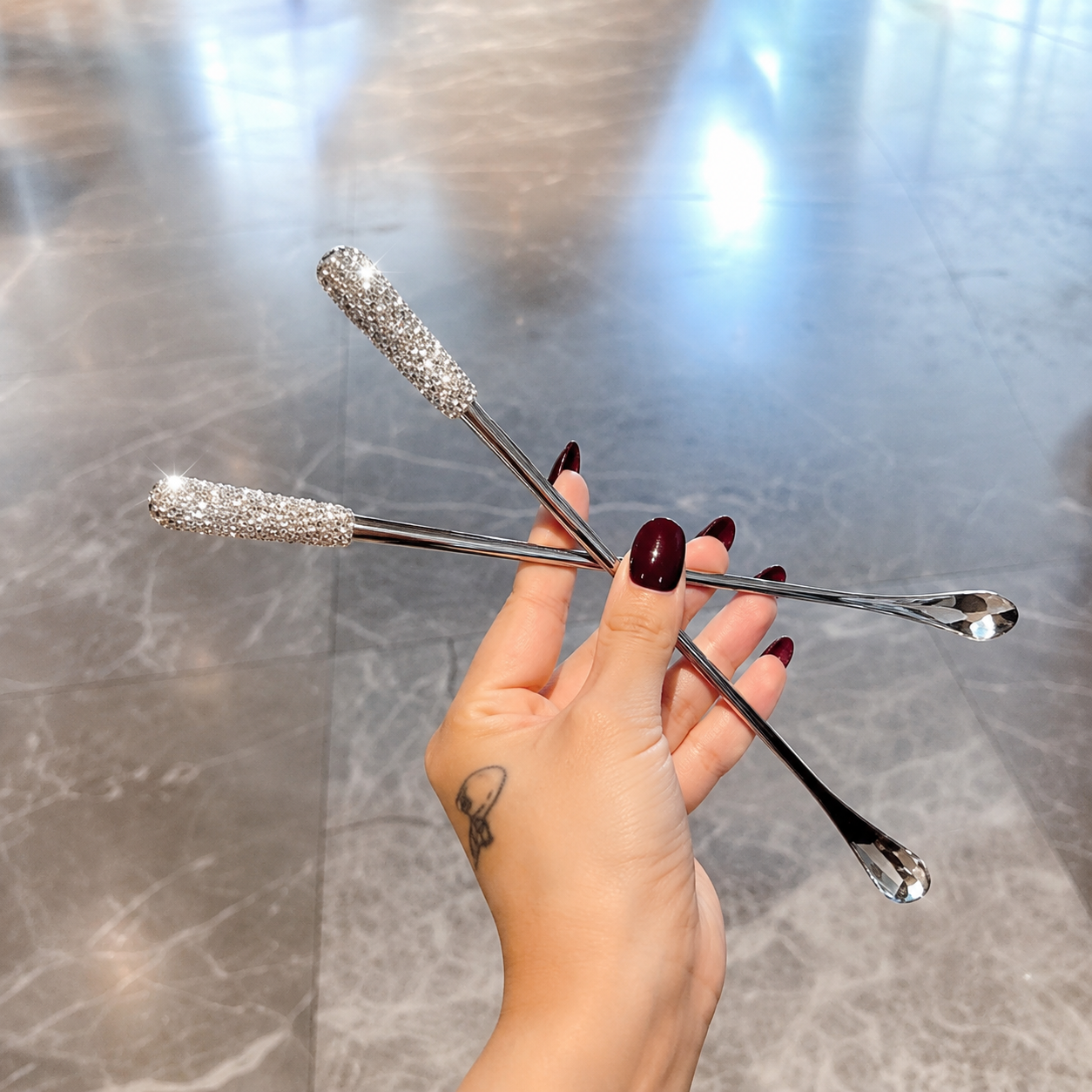 Luxury Rhinestone Stirrer – Sparkling Crystal Cocktail & Coffee Spoon