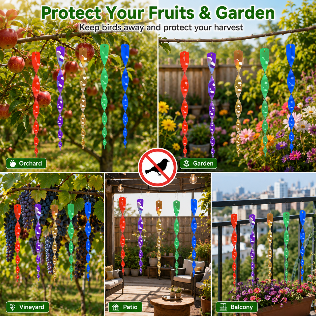 🔥LAST DAY 70% OFF-10 PCS Reflective Spiral Bird Repellent