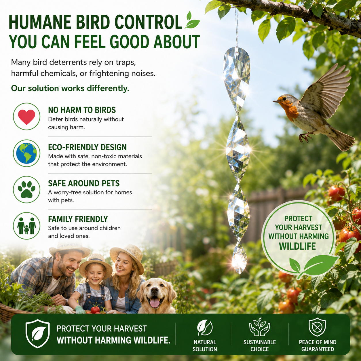 🔥LAST DAY 70% OFF-10 PCS Reflective Spiral Bird Repellent