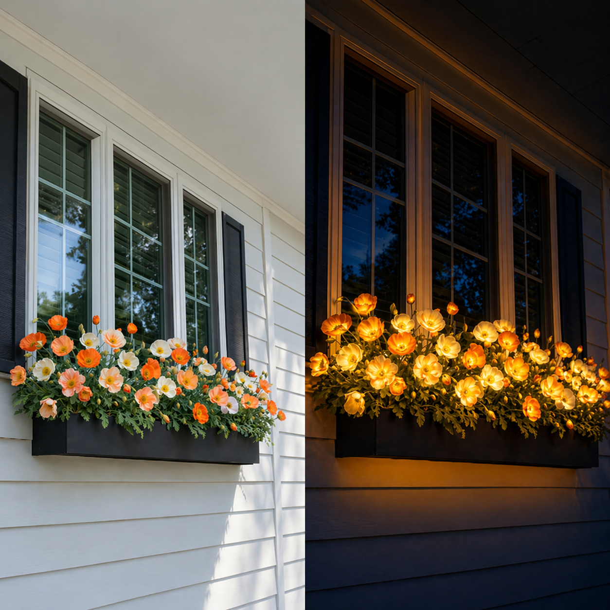 🌸Last Day 75% OFF 🔥 Solar Glow Faux Poppy Flowers — Lights Up at Night, Light, Airy & Naturally Beautiful All Day ✨